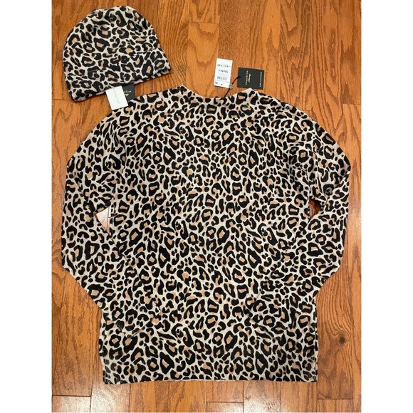 New w Tags 100% Cashmere Charter Club Crew Neck Shirt & Beanie $119 - Picture 15 of 16